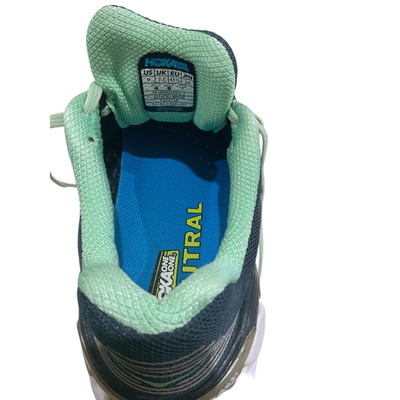 Hoka One One Vanquish 3 Navy Mint Green Running Shoes Mens 9 1014792 MNSB - Picture 6 of 6